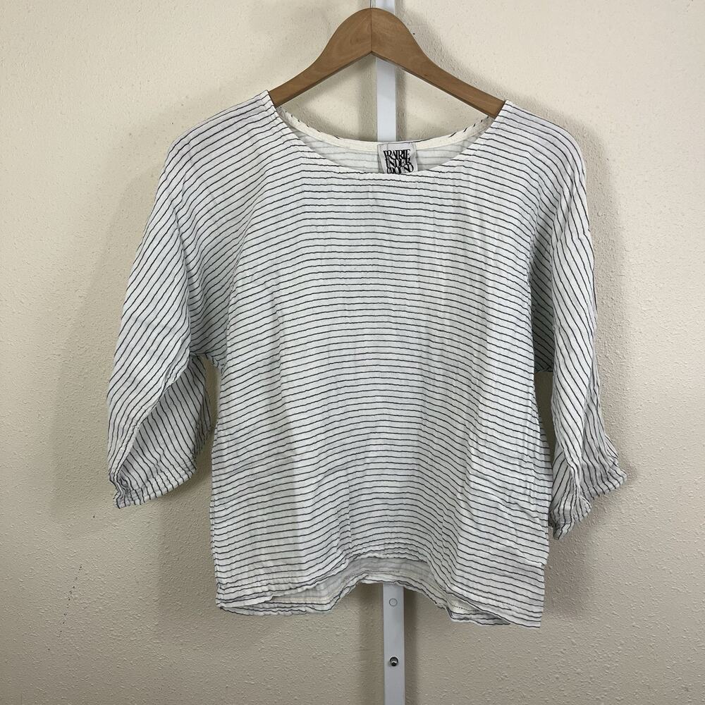Prairie Underground Striped Gauze Top Women’s XS Dolman Sleeve USA READ FLAW